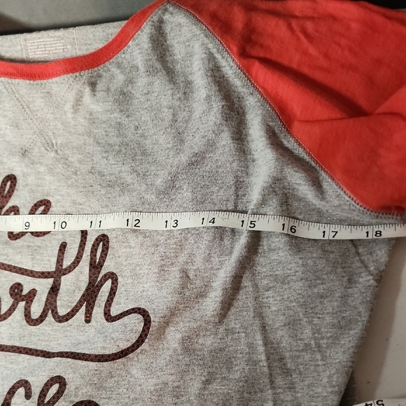 The North Face Red and Gray Raglan Shirt - Picture 6 of 9